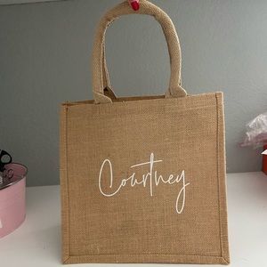 Courtney Burlap Bag Bridal Gift Bag